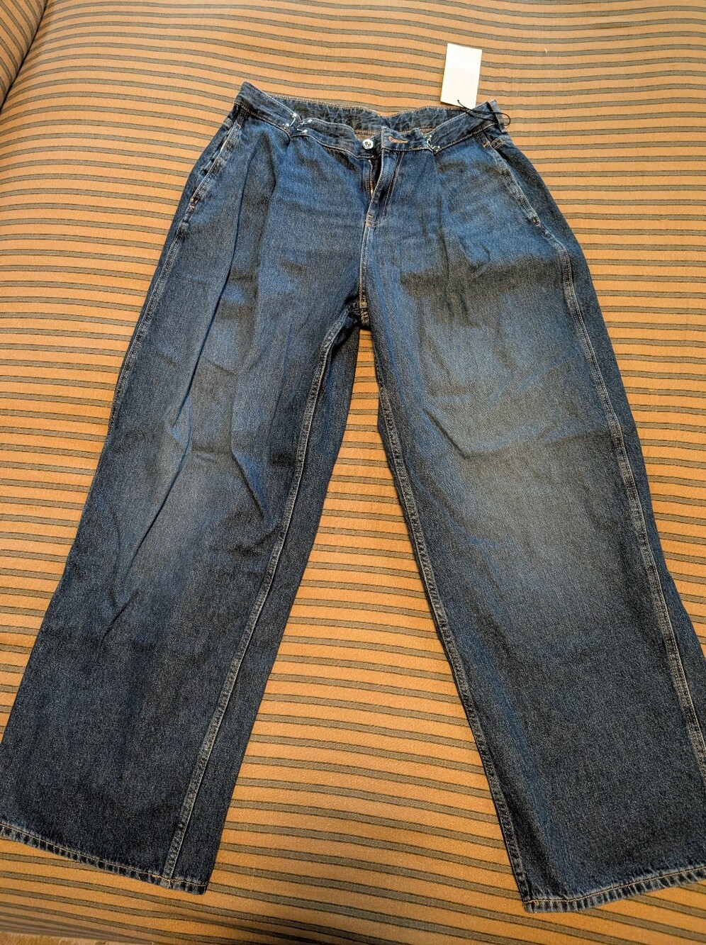 Wide Leg, Cinched Waist Women Denim Jeans